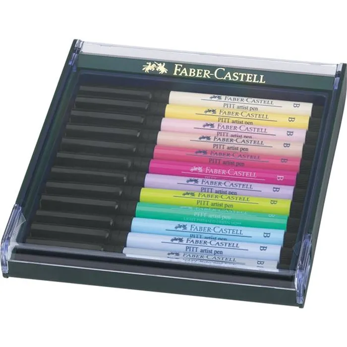 Termék főképe Popisovač Pitt Artist Pen Brush 12ks, pastelové barvy  Faber Castell 267420