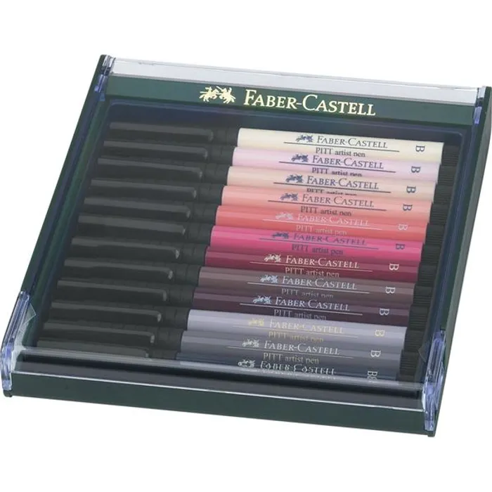 Termék főképe Popisovač Pitt Artist Pen Brush 12ks, tělové barvy  Faber Castell 267424