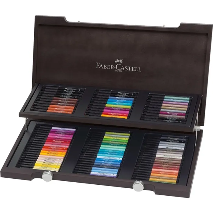 Termék főképe Popisovač Pitt Artist Pen Brush dřevěná kazeta 90ks  Faber Castell 167400