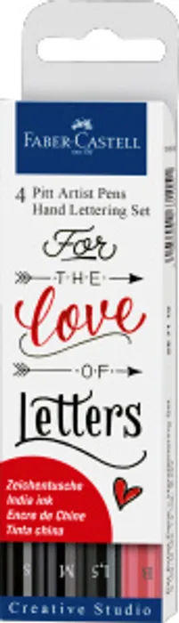Termék főképe Popisovač Pitt Artist Pen Handlettering, 4ks  Faber Castell 267115