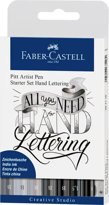 Termék főképe Popisovač Pitt Artist Pen Handlettering Basic, 9ks  Faber Castell 267118