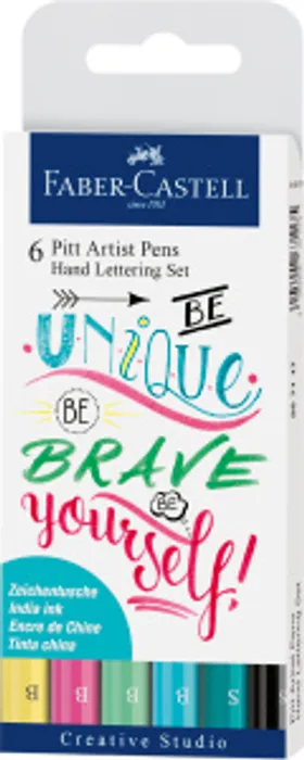 Termék főképe Popisovač Pitt Artist Pen Handlettering I, 6ks  Faber Castell 267116