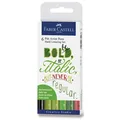 Faber-Castell Pitt Artist tollbetűs kézi felirat 6 darabos, zöld készlet
