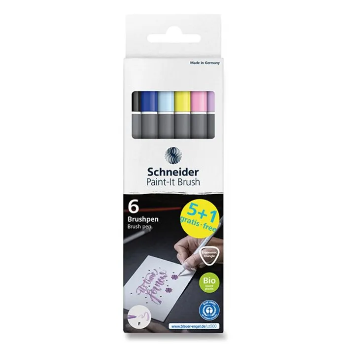 Termék főképe Popisovač Schneider Paint-it 070 Brush sada, 6 ks, pastelové barvy