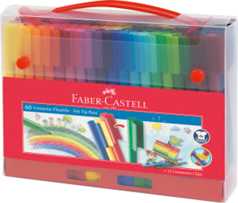 Termék főképe Popisovače Connector plastová taška 60ks Faber Castell 155560