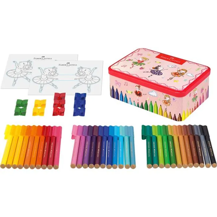 Termék főképe Popisovače Connector plechová truhla Balerínka 33ks Faber Castell 155534