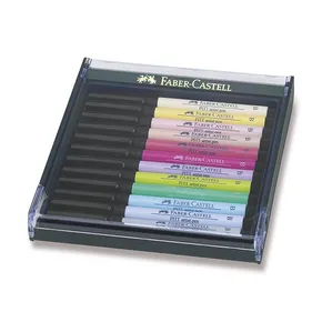 Marker Faber-Castell 267420 Pitt Artist Pen Ecset 12 db, pasztell színek