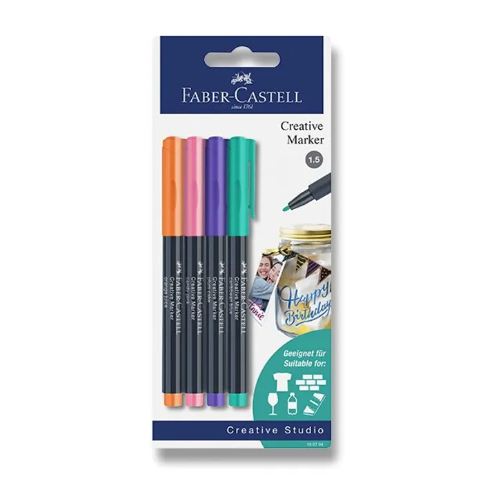 Termék főképe Popisovače Faber-Castell 4 ks, blistr