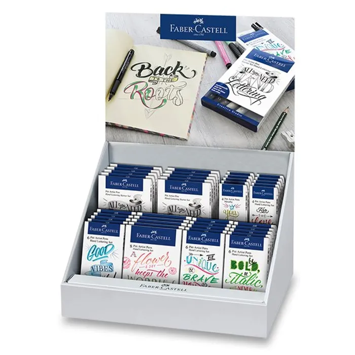 Termék főképe Popisovače Faber-Castell Pitt Artist Pen Hand Lettering stojánek, 40 ks
