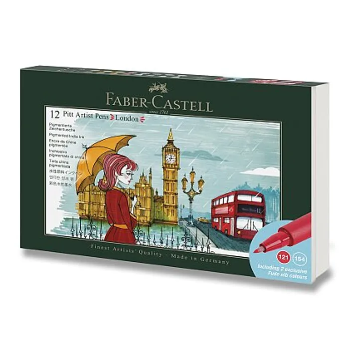 Termék főképe Popisovače Faber-Castell Pitt Artist Pen London - 12 ks