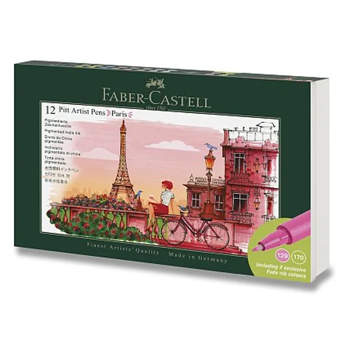 Termék főképe Popisovače Faber-Castell Pitt Artist Pen Paris - 12 ks