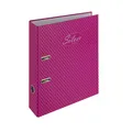 Binder A4-es laminált kar 7cm EZÜST rózsaszín
