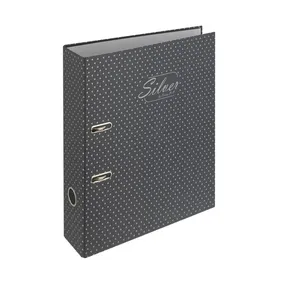Iratgyűjtő A4-es laminált kar 7cm EZÜST szürke