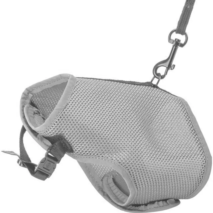 Termék főképe Postroj VESTA s vodítkem pro kočku 24-42 cm/1,20 m, šedobéžová