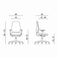 Powerton Office ergonomikus szék Sima, fekete