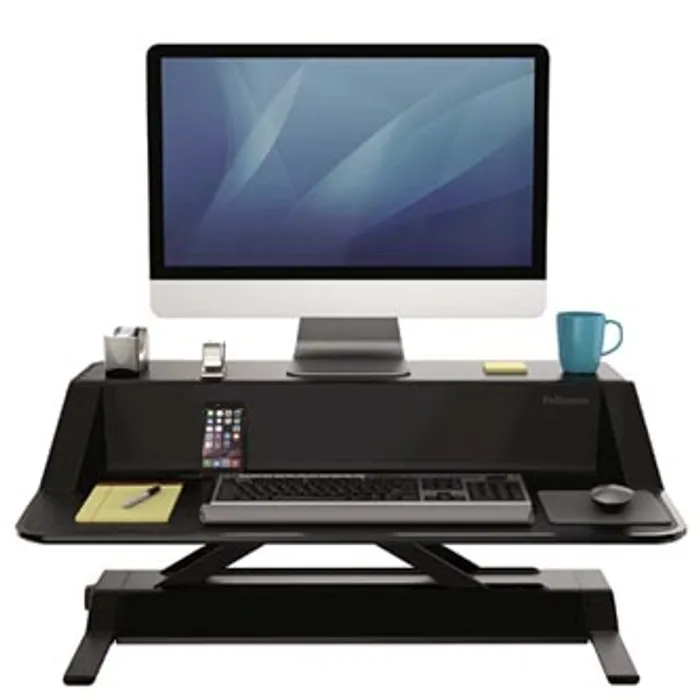 Termék főképe Pracovní stanice, Sit-Stand Lotus, černá, plast-kov, Fellowes