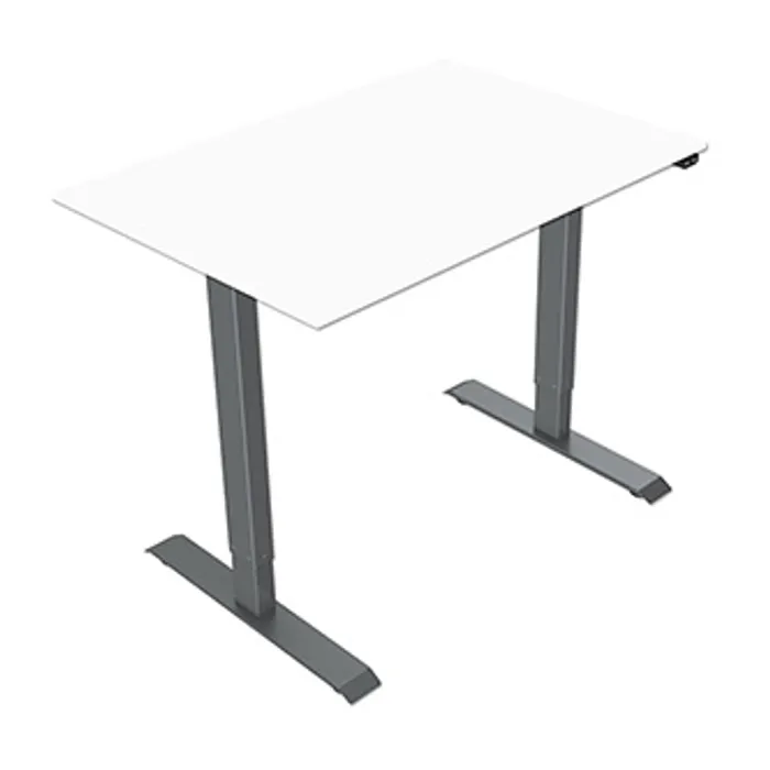 Termék főképe Pracovní stůl, elektricky nastavitelná výška, bílá deska, 75x120cm, hloubka 500 mm, 100V-