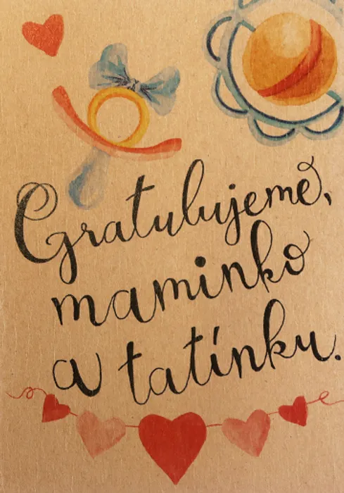Termék főképe Přáníčko BeBechy – recyklovaný papír – Gratulujeme