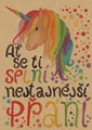 BeBechy üdvözlőlap - újrahasznosított papír - Egyszarvú