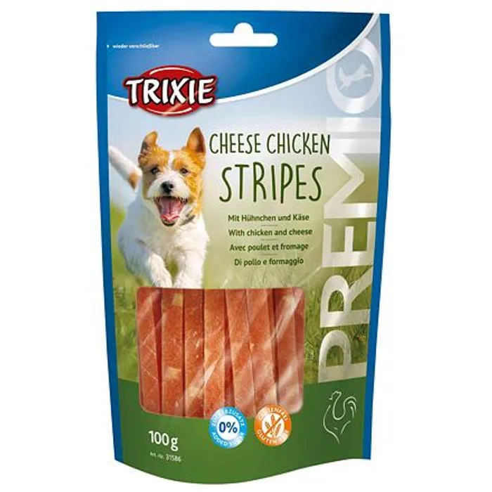 Termék főképe Premio CHICKEN CHEESE STRIPES - kuřecí pásky se sýrem 100g