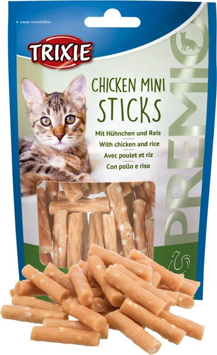 Termék főképe Premio MINI STICKS - mini tyčinky kuřecí s rýží 50 g
