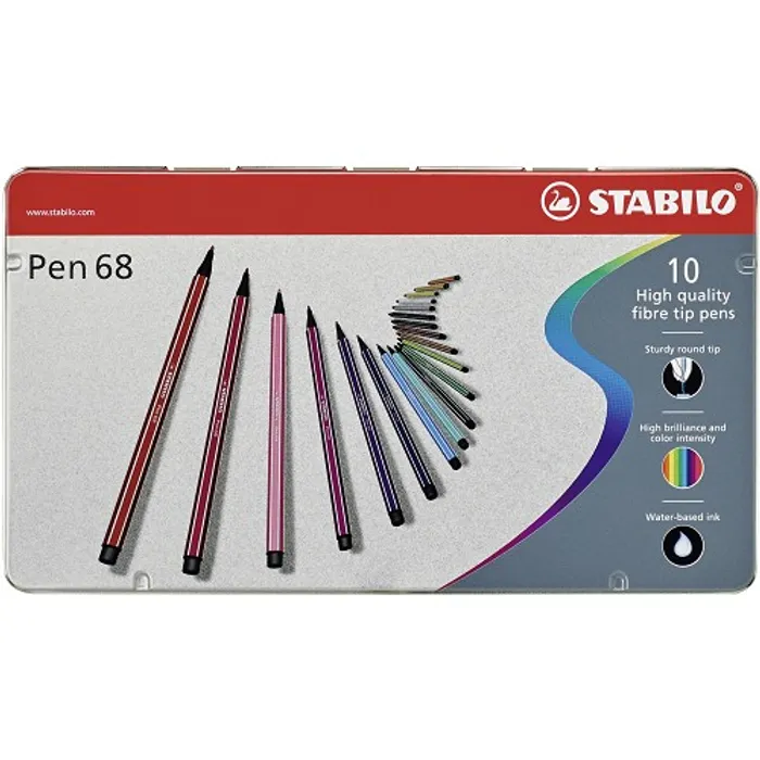Termék főképe Prémiový vláknový fix - STABILO Pen 68 - 10 ks sada v plechu
