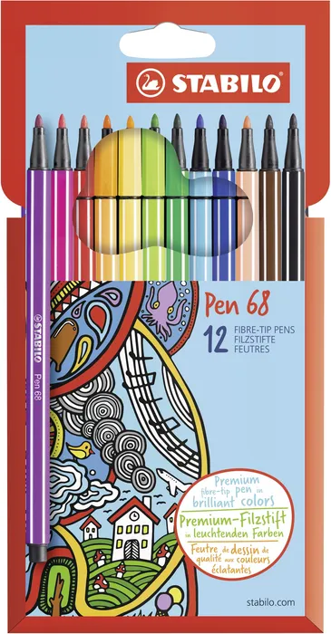 Termék főképe Prémiový vláknový fix - STABILO Pen 68 - 12 ks sada