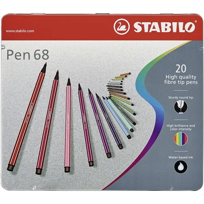 Termék főképe Prémiový vláknový fix - STABILO Pen 68 - 20 ks sada v plechu