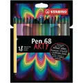 Prémium szálas jelölő - STABILO Pen 68 - ARTY - 18 db-os szett