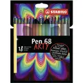 Prémium szálas jelölő - STABILO Pen 68 - ARTY - 18 db-os szett
