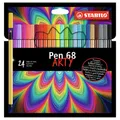 Prémium szálas jelölő - STABILO Pen 68 - ARTY - 24 db-os szett