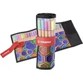 Prémium szálas jelölő - STABILO Pen 68 - ARTY - 25 db-os görgőskészlet