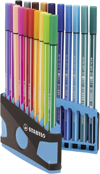 Termék főképe Prémiový vláknový fix - STABILO Pen 68 - Colorparade - 20 ks deskset antracit/světle modrá