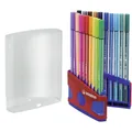 Prémium szálas jelölő - STABILO Pen 68 - ColorParade - 20 db íróasztal kék/piros