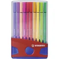 Prémium szálas jelölő - STABILO Pen 68 - ColorParade - 20 db íróasztal kék/piros