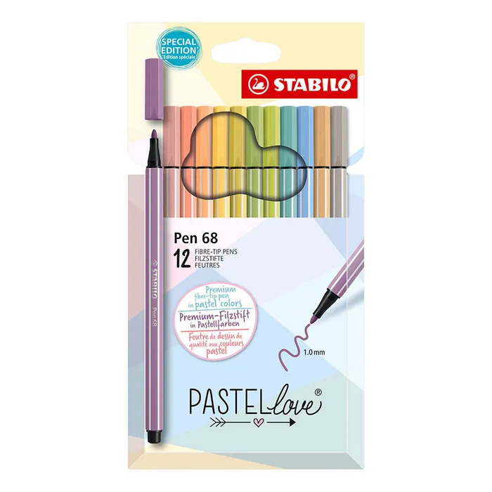 Termék főképe Prémiový vláknový fix - STABILO Pen 68 - Pastellove - 12 ks sada