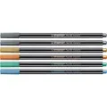 Prémium szálas fémes marker STABILO Pen 68 metál - 6 darabos készlet dobozban