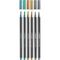 Prémium szálas fémes marker STABILO Pen 68 metál - 6 darabos készlet dobozban