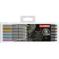Prémium szálas fém jelölő - STABILO Pen 68 metál - 6 darabos készlet