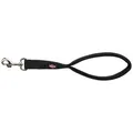 PREMIUM rövid póráz lapos fekete M-XL 30 cm/25 mm