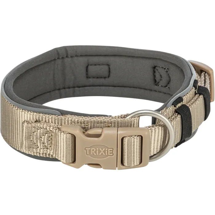 Termék főképe PREMIUM obojek EXTRA široký, písková/grafit S-M: 33-42 cm/35 mm