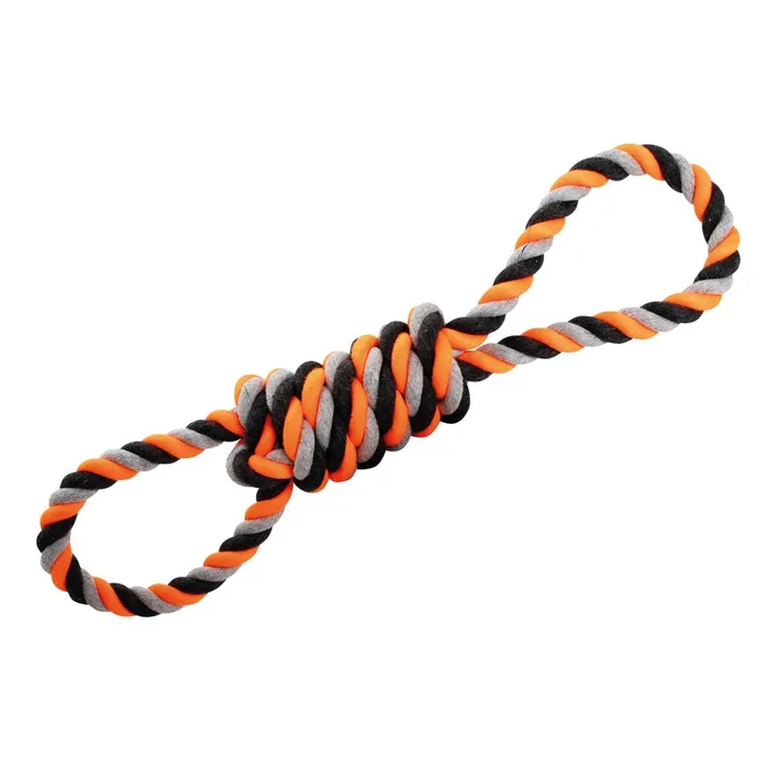 Termék főképe Přetahovadlo HipHop bavlněná osmice, šedá, tm.šedá, oranžová 30cm, 130g