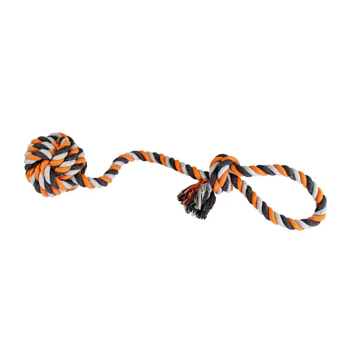 Termék főképe Přetahovadlo HipHop bavlněný míč, šedá, tm.šedá, oranžová 38cm, 130g