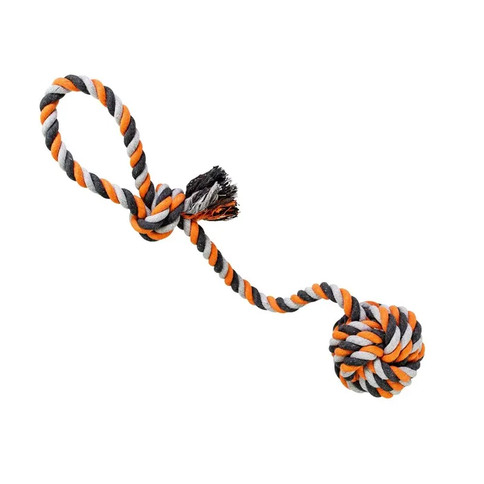 Termék főképe Přetahovadlo HipHop bavlněný míč, šedá, tm.šedá, oranžová 58cm, 300g