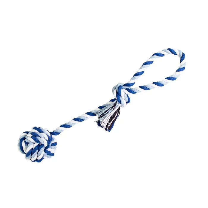 Termék főképe Přetahovadlo HipHop bavlněný míč, tm.modrá, sv.modrá, bílá 30cm, 130g