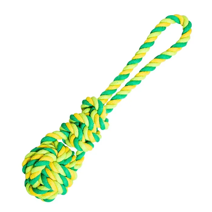 Termék főképe Přetahovadlo míč s uzlem HipHop bavlněné 23 cm / 90 g limetková, zelená