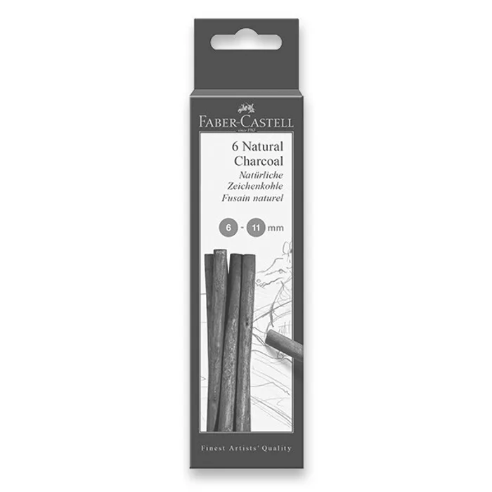 Termék főképe Přírodní uhel Faber-Castell Pitt Monochrome - 6-11 mm, 6 kusů