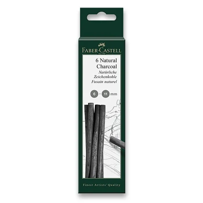 Termék főképe Přírodní uhel Pitt Monochrome 7-12mm BL 6ks Faber Castell (129398)