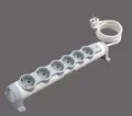 Prodlužovací kabel, 6 zásuvek, 1,5 m, LEGRAND "Comfort", bílo-šedý
