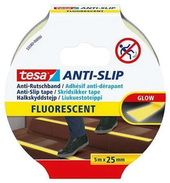 Termék főképe Protiskluzová páska "Anti-Slip 55580", fluorescenční, 25 mm x 5m, TESA